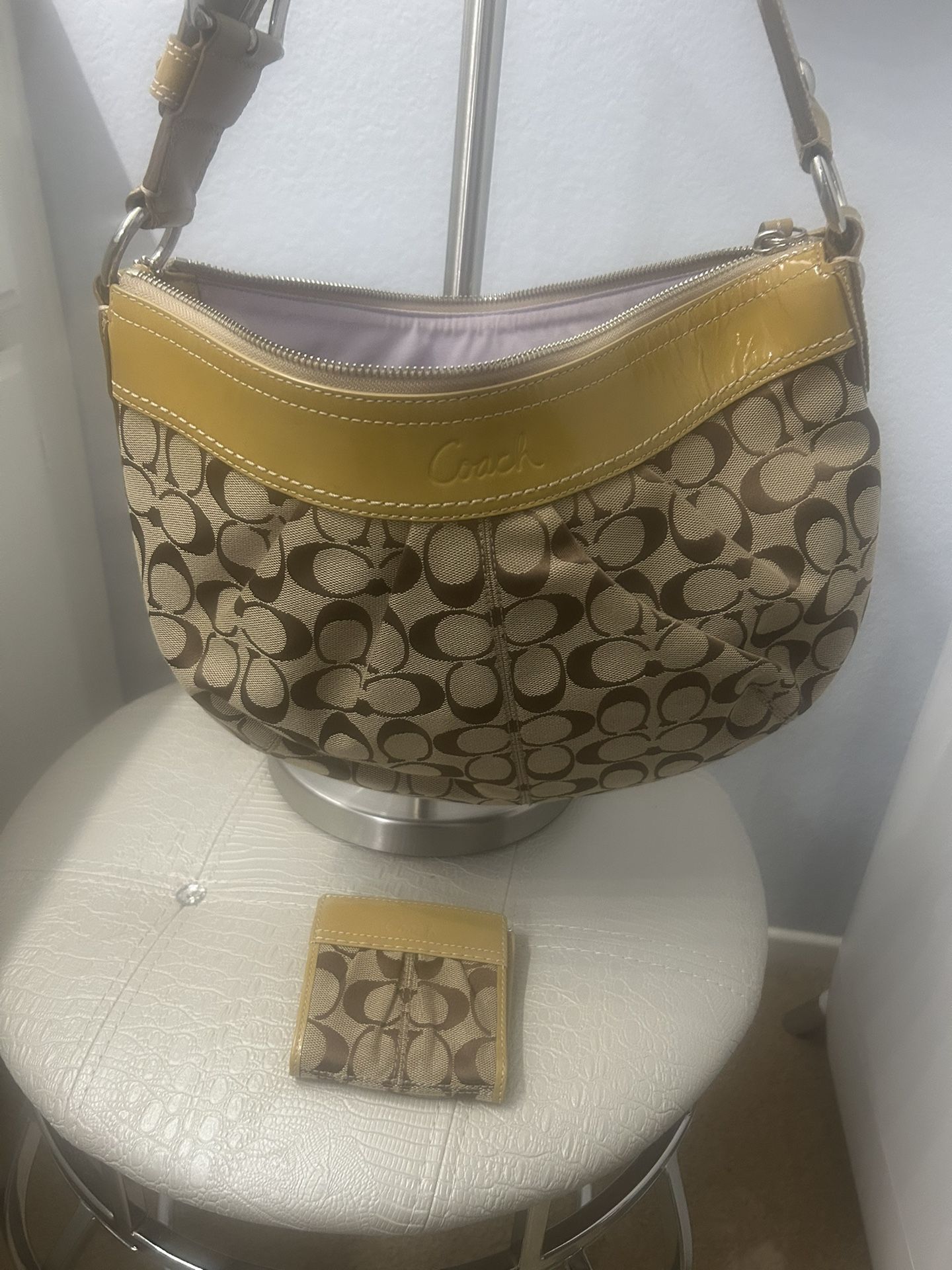 Coach Signature Soho Purse With Matching Wallet
