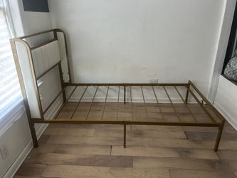 Gold And White Twin Bed