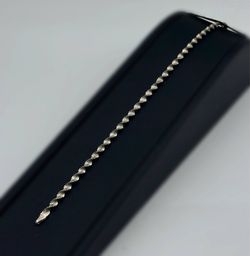 Jewelry .925 Sterling Silver twisted rope link bracelet 7.50” 3.50mm 2.70g