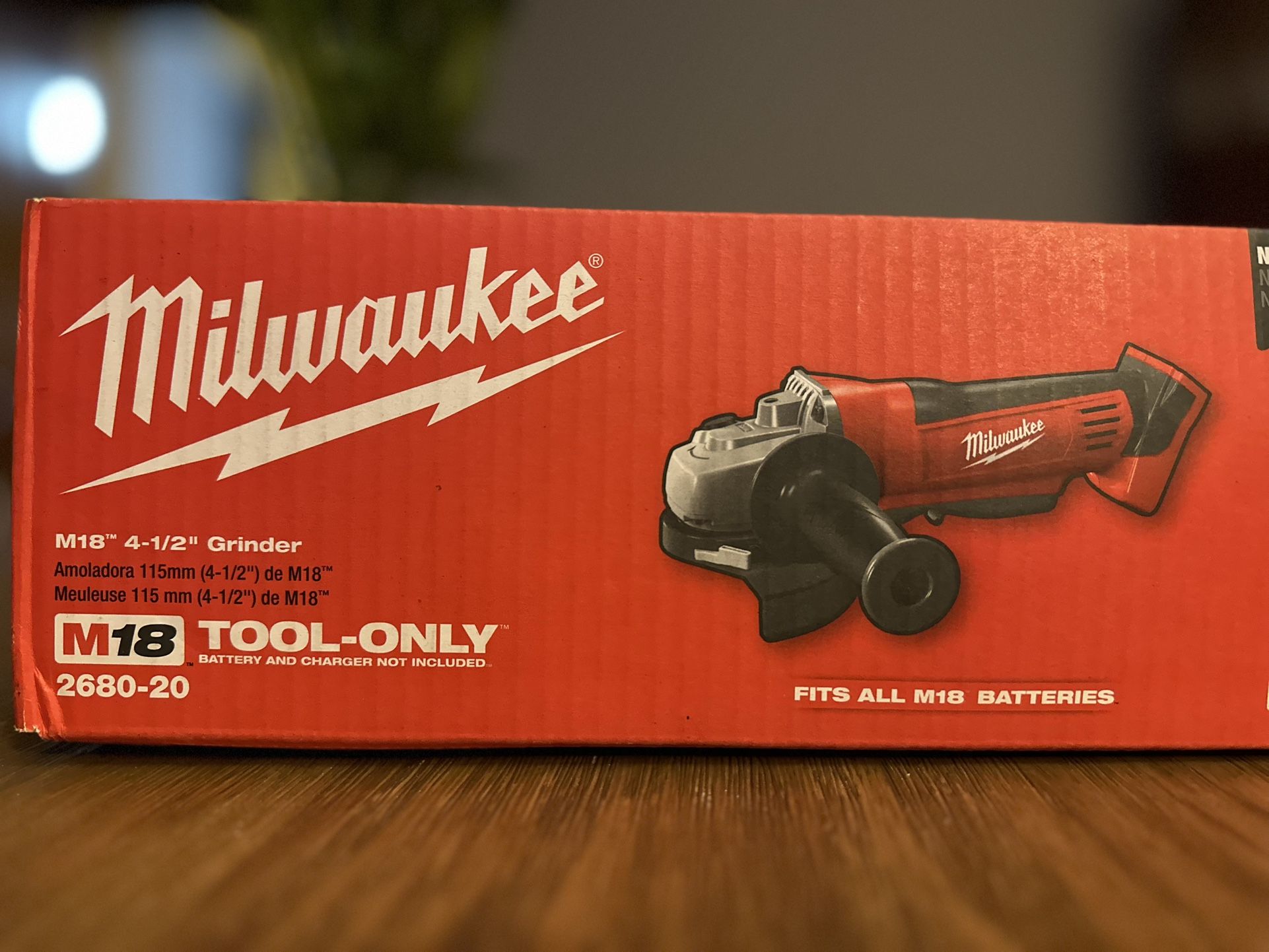 Brand new 18v Milwaukee grinder. Brushed
