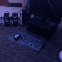 Computer Monitor Wireless Keyboard & 2 Mouse With Sound System Included 