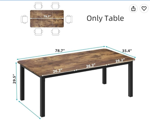 Big table/desk - Industrial Dining Table for 8-10 People