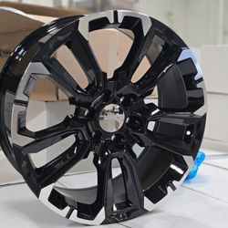 New 22x9 GMC REP RIMS 5split Spoke WHEELS Fit Tahoe Silverado Yukon Sierra Set Of 4