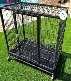 Firm Metal Dog Crates - Stable and Secure oil door