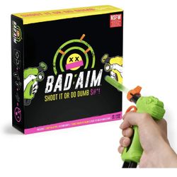 Bad Aim - Party Game - The Hilarious Truth or Dare Shootout - Perfect Game for Home. Ages 17+