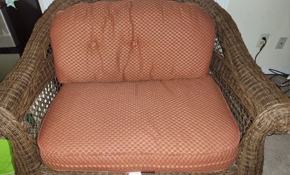 Outdoor wicker patio set