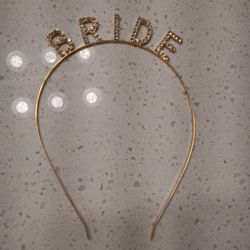 Rhinestone "BRIDE" Headband.