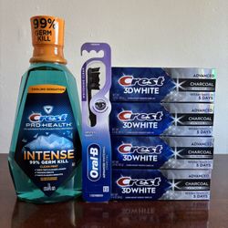 Crest Toothpaste, Mouthwash, And Toothbrush , Bundle