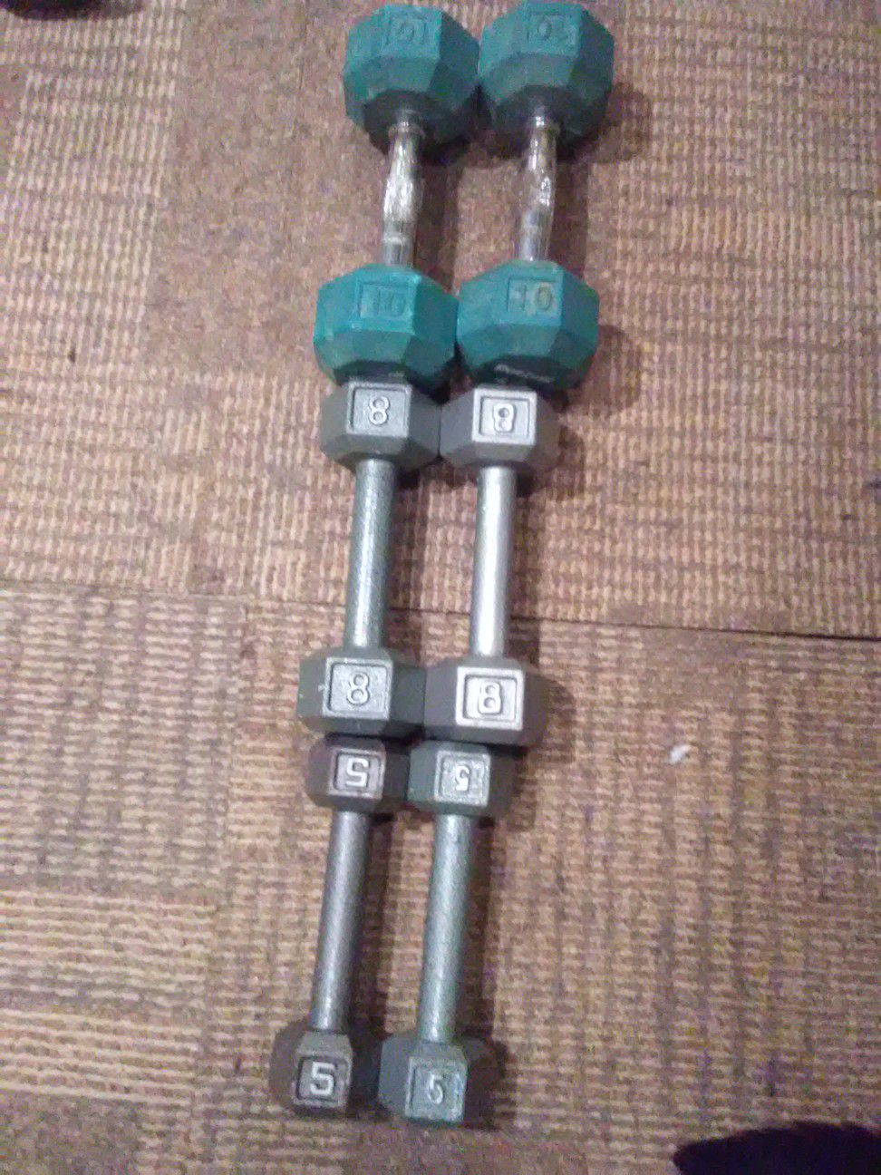3 pairs of dumbells for sale!