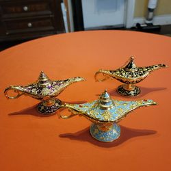 Aladdin Magic Genie  Decorative Lamps -Black/ Baby Blue /Purple