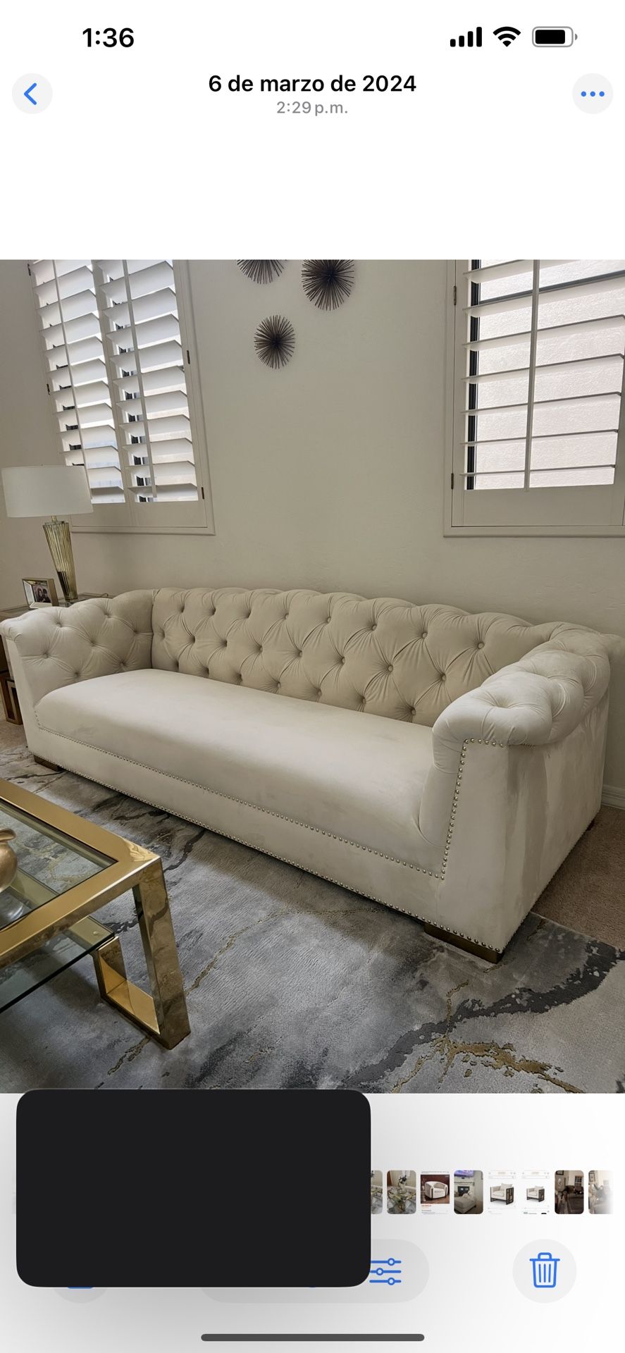 Farah Velvet Sofa
