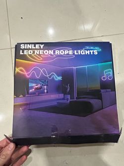 SINLEY 60ft LED Neon Rope Lights, App/Remote, Music Sync, RGB Waterproof