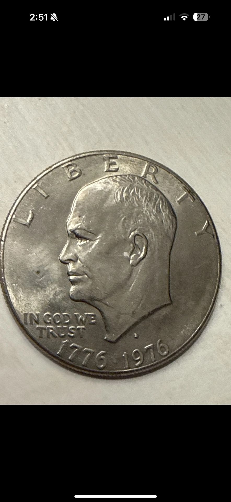 Bicentennial Eisenhower 1(contact info removed) ~ “Ike Silver Dollar” Coin.