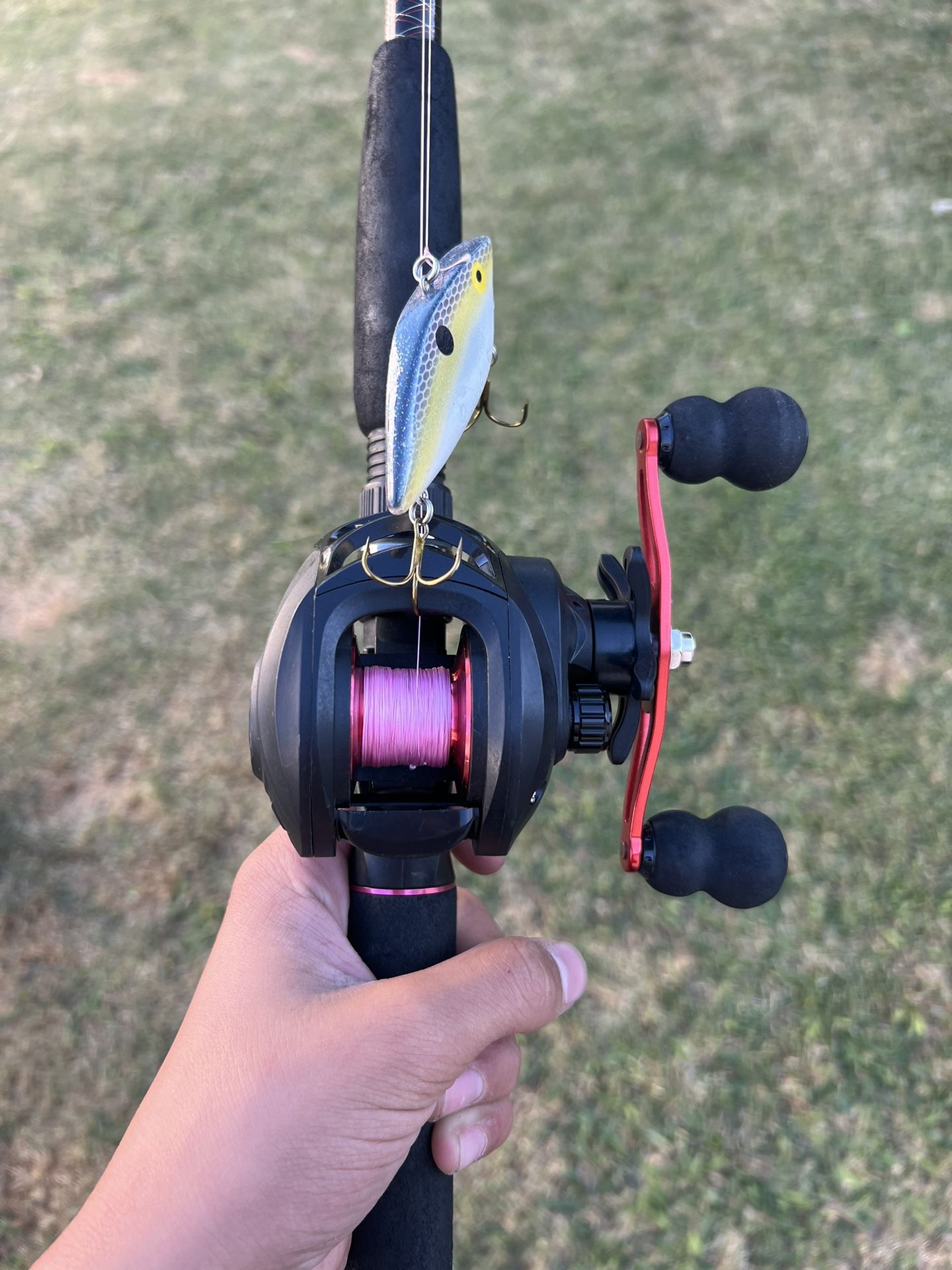 7’0 Ft Bait Caster With Braid And Lipless Crankbait
