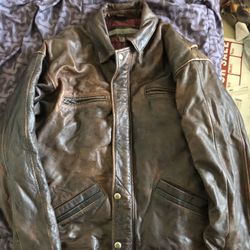 Le Collezioni Structure Brown Leather Jacket 