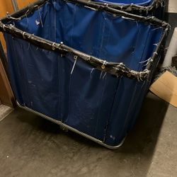 Blue Buggy Bin Laundry Cart