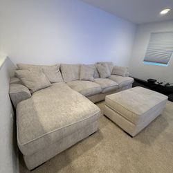 Sectional Sofa with Storage Ottoman- Custom