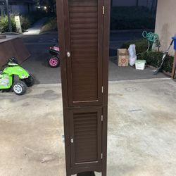 Wood storage cabinet 