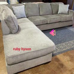 L Shaped Altari Alloy 2 PC Living Room Sectional Couch With Chaise| Ashley | Dark Color Optional @ Fast Delivery 🚚