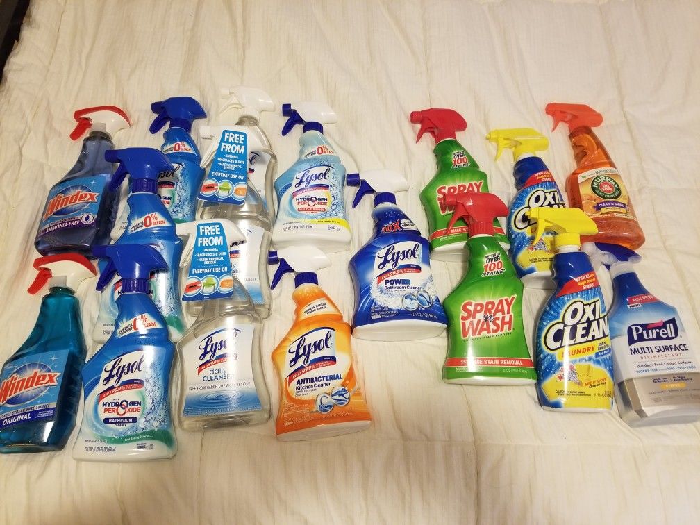 LYSOL, WINDEX, OXICLEAN, ETC