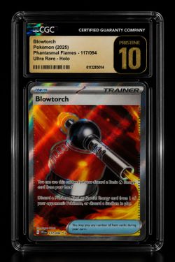 POKEMON CARD BLOWTORCH ULTRA RARE HOLO 2025 - CGC PRISTINE 10