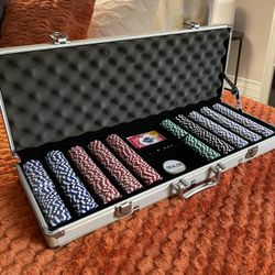 Poker Chips Set Excellent Condition 