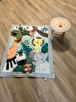 Baby crib bedding and mobile