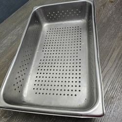 Bandeja para mesa de vapor, acero inoxidable. 2 bandejas disponibles y 1 Perforada de 4" Profundidad