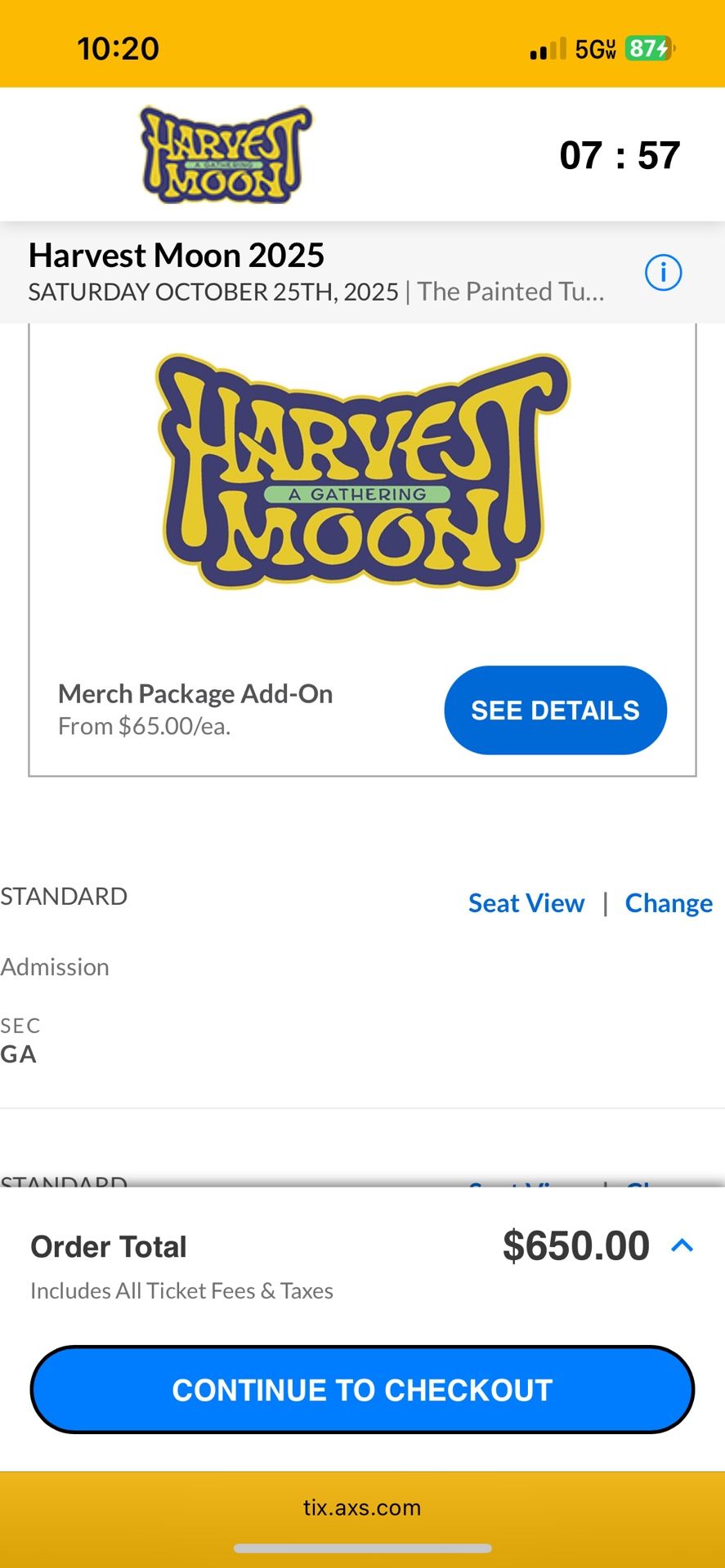 Harvest Moon-2 Tickets For Sale