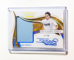 Fernando Gago Immaculate Collection Superior Auto Patch /50 Real Madrid