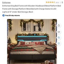 King Size LED Headboard And Frame