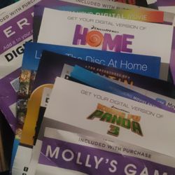 Updated June 2025! NEW Movies - Digital Copy Codes