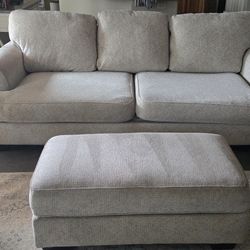 Couch And Oversized Chair With Ottoman