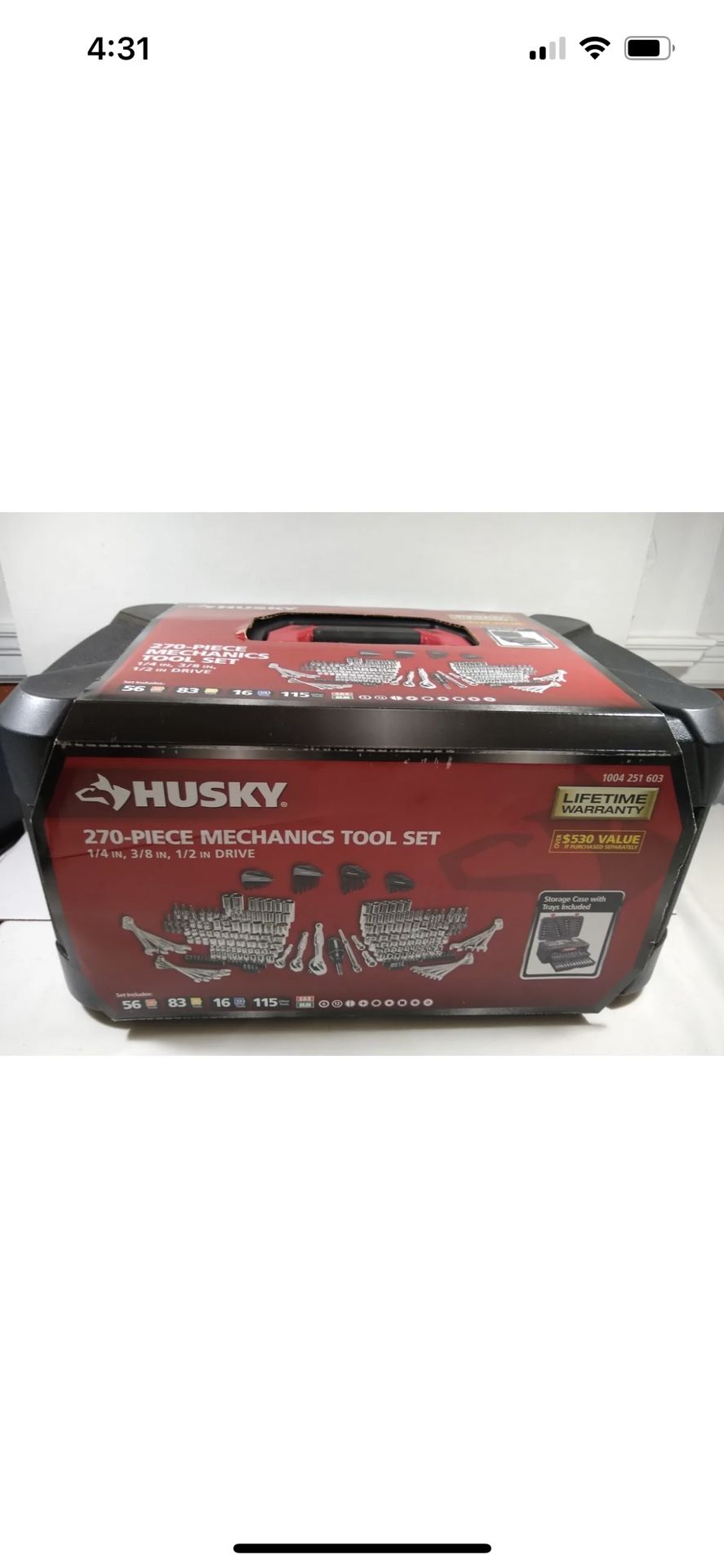 Husky 270 Piece Mechanics Tool Set *New