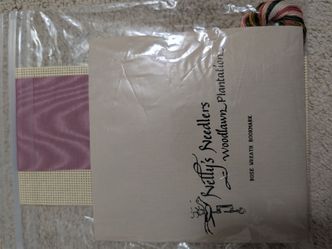 Vintage Netty's Needlers "Woodlawn Plantation Rose Wreath" Bookmark Cross Stitch Kit