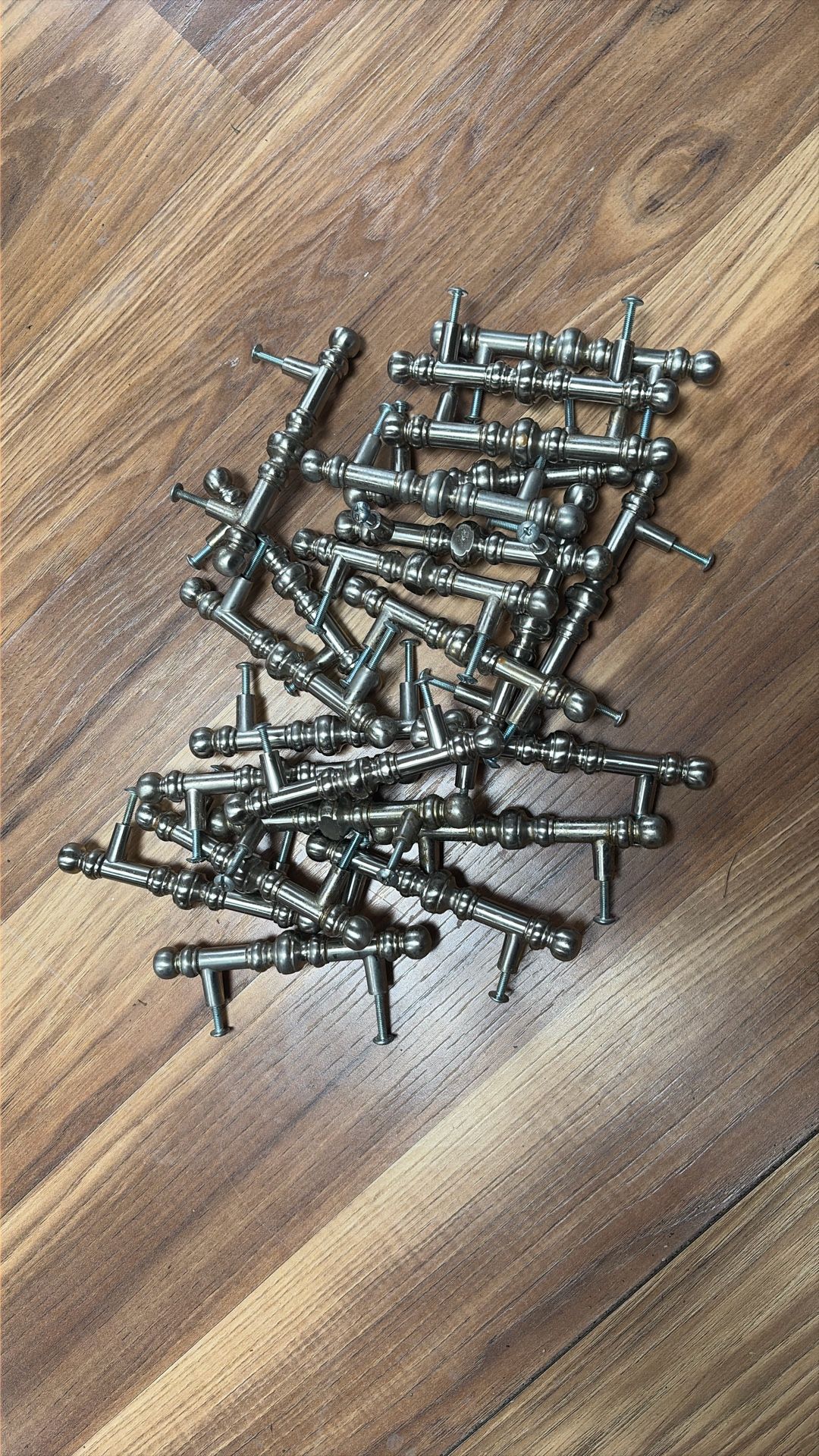 24 Antique Brass Finish Pulls Cabinet 5”