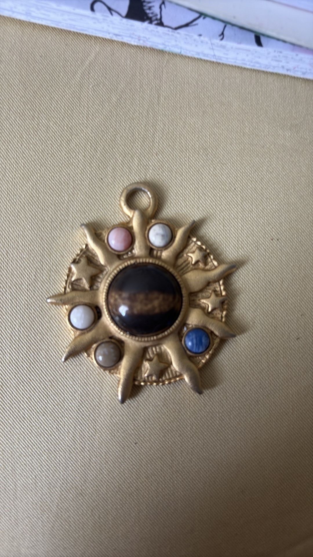 Golden Sun Celestial Pendant For Women