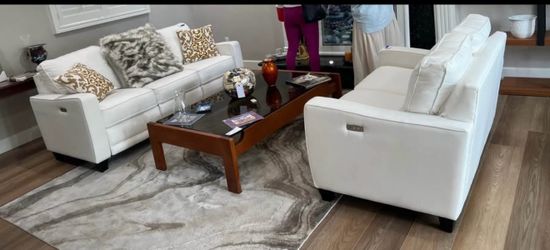LaZBoy White modern recliner sofas