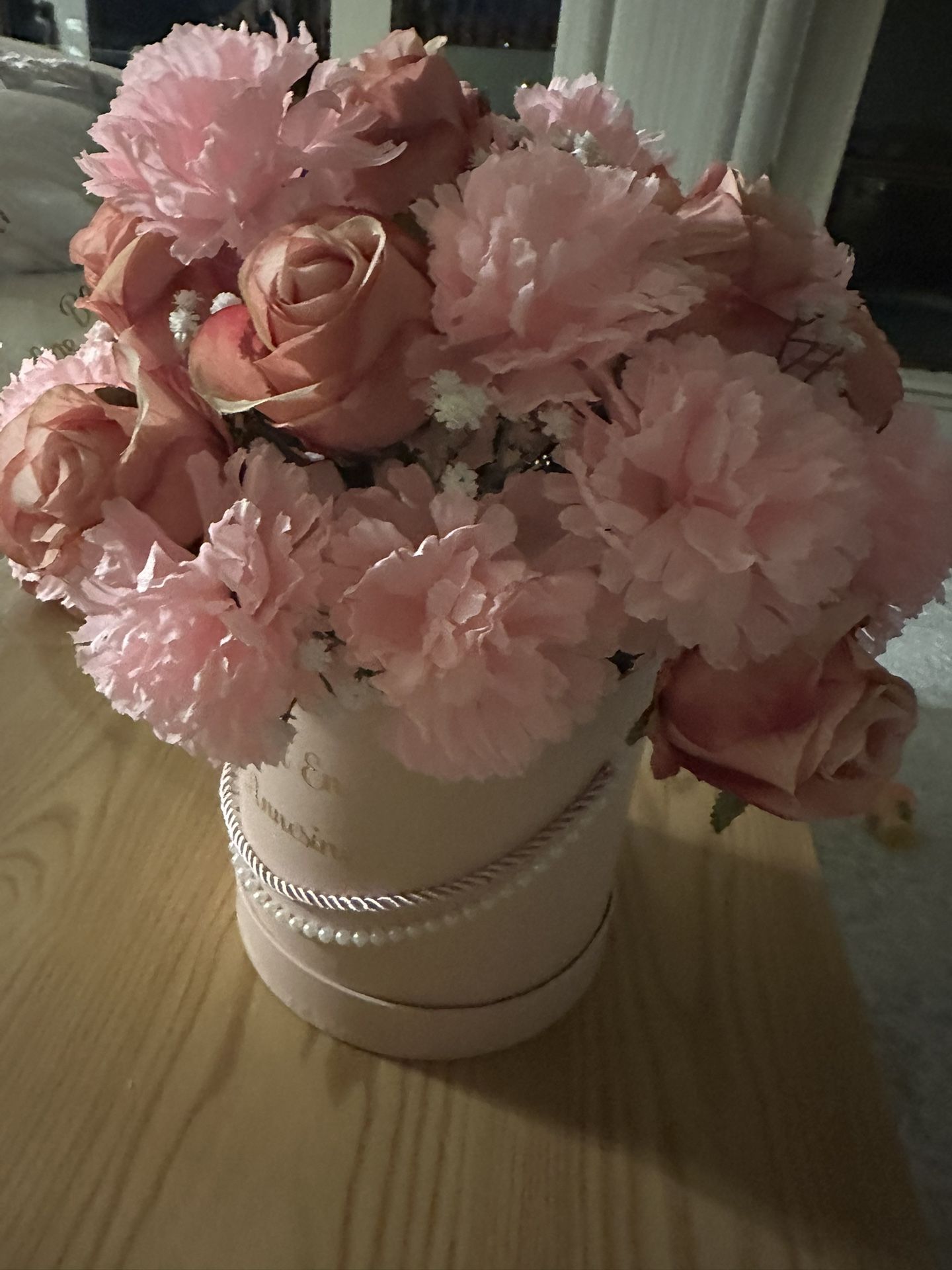 Pink Rose & Carnation Arrangement – In an Elegant Gift Box