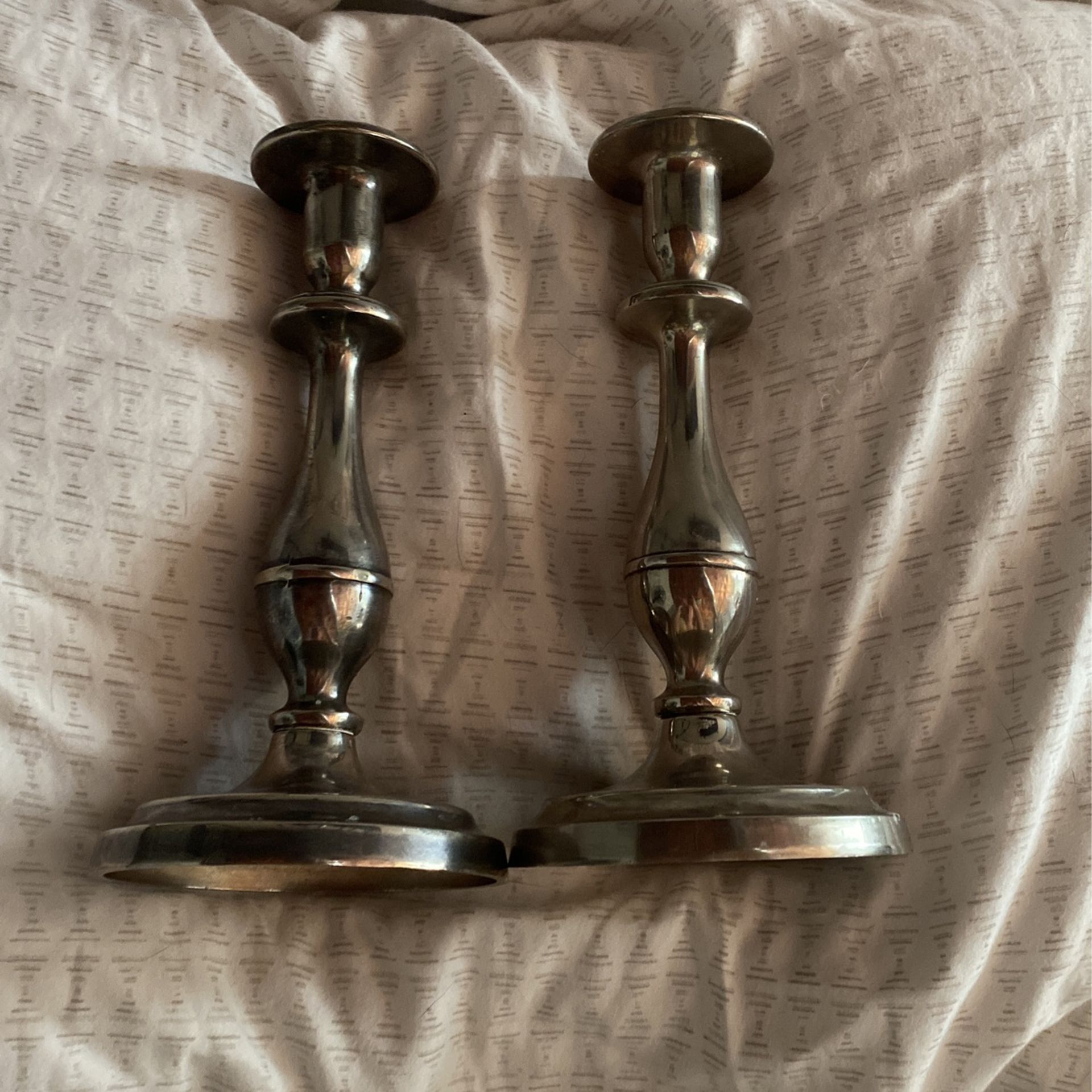 Silverplate Leonard Italy Candle Stick Holders 