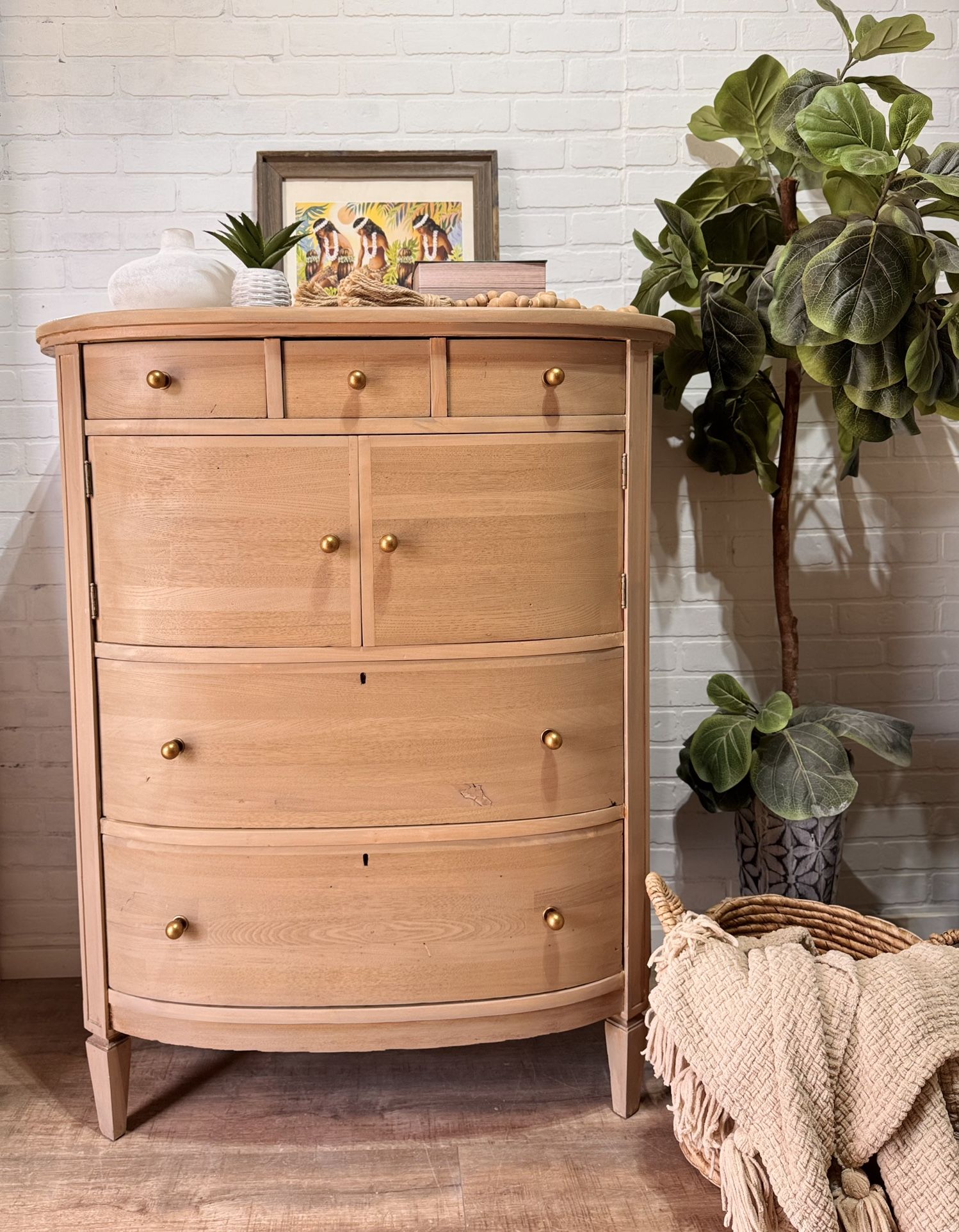 Vintage / Antique Solid Wood Dresser Tallboy