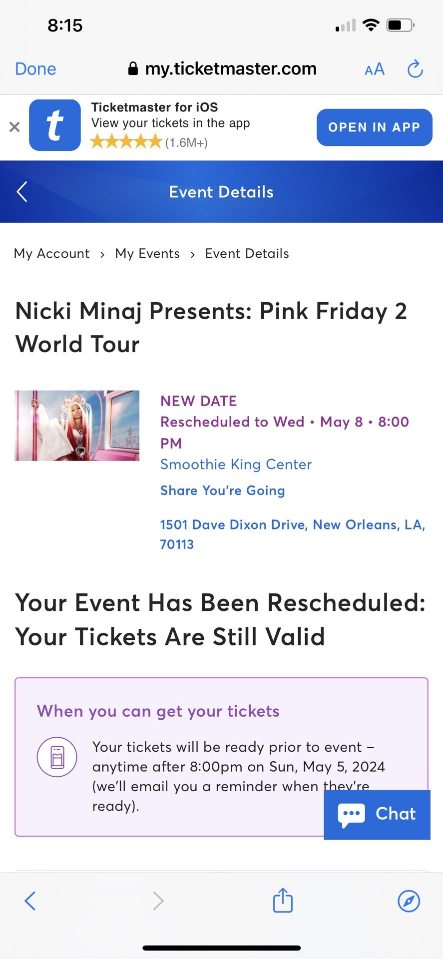 2 Tickets To See Nicki Minaj Gag Tour