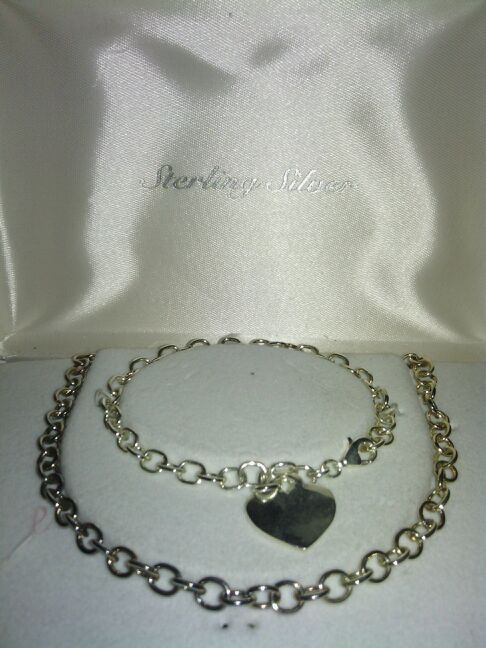 Sterling silver bracelet and choker