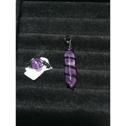 Amethyst Ring And Pendant Sets