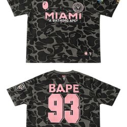 BAPE x Inter Miami CF Camo Tee Black 