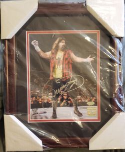 Mick Foley "mankind" sock on hand autographed 8×10, certificate of authenticity