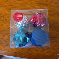 Ashland Christmas Shatterproof Ornaments 4 Pack – Large 4.7" Holiday Ornaments