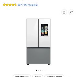 Samsung - BESPOKE 24 cu. ft. 3-Door French Door  Smart Refrigerator 