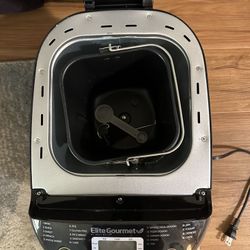 Elite Gourmet EBM8103B Programmable Bread Maker Machine 3 Loaf Sizes, 19 Menu Functions Gluten Free White Wheat Rye French and more, 2 Lbs, Black