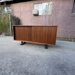 CB2 Crate And Barrel Mid Century Modern Media Console Entertainment Center Tv Stand Cabinet Sideboard Credenza Buffet .